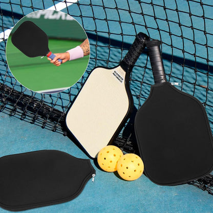 2 Pcs Pickleball Paddle Covers, Universal Case Size Racket Sleeve Paddle Storage Bag Compatible with Most USAPA Standard and Elongated Pickball Paddles