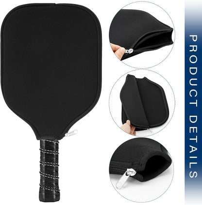 2 Pcs Pickleball Paddle Covers, Universal Case Size Racket Sleeve Paddle Storage Bag Compatible with Most USAPA Standard and Elongated Pickball Paddles